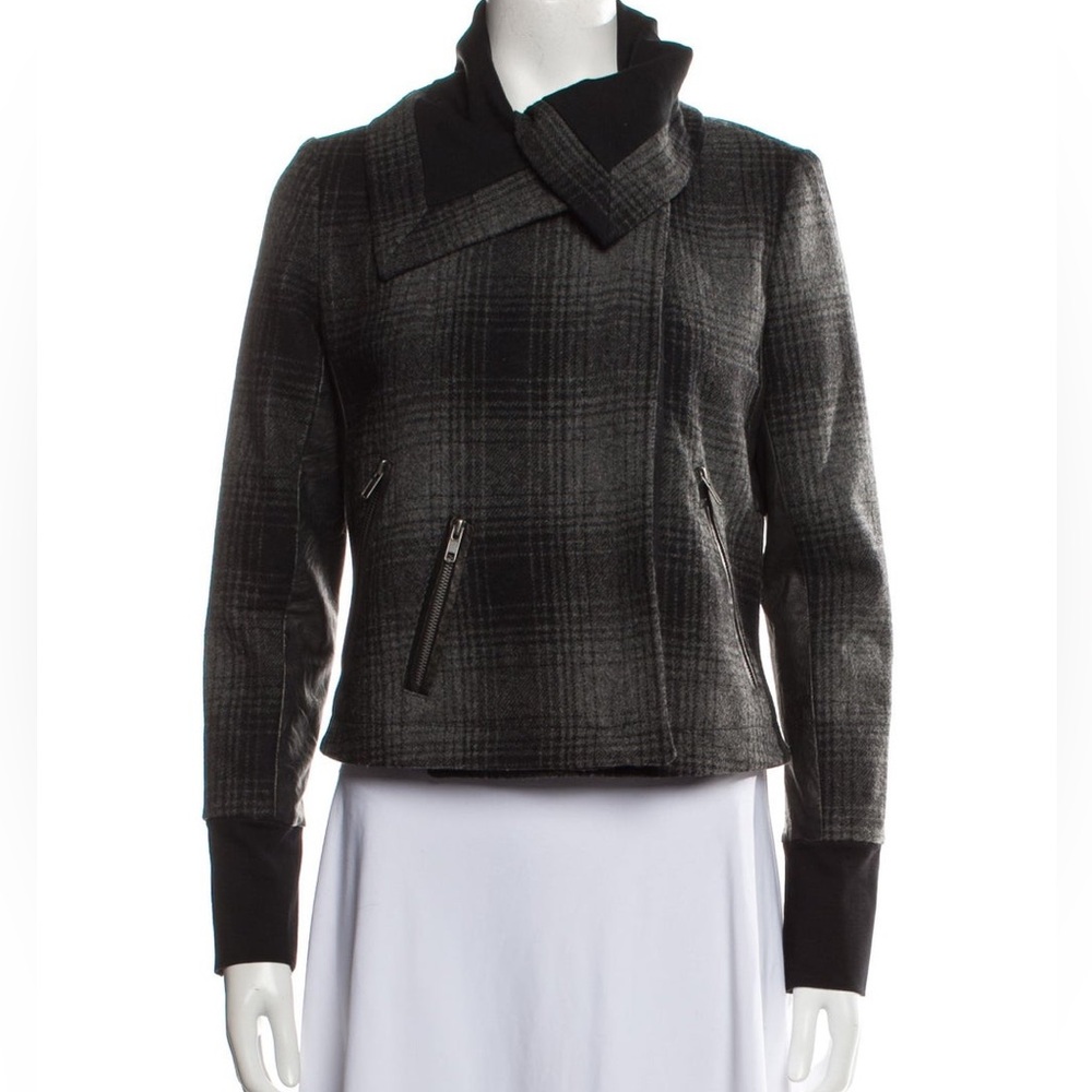 Versatile A.L.C. Women's Biker Plaid Jacket Size 8
